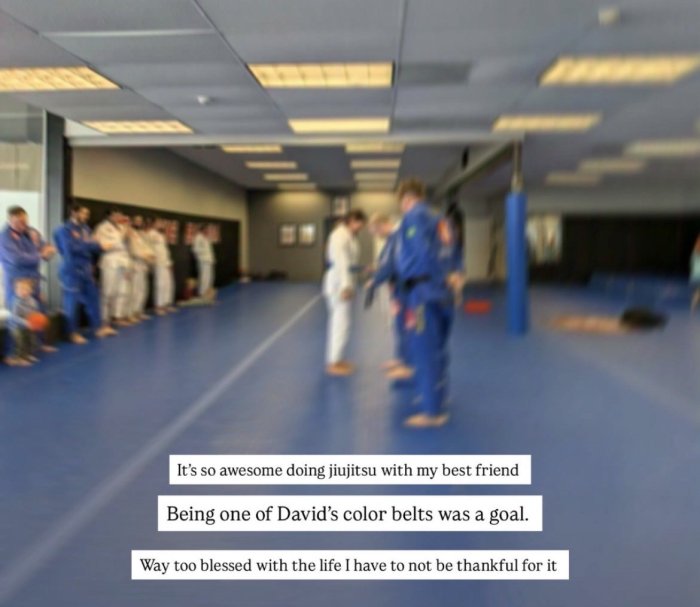 Blue belt · February 21, 2026 · Promoted by David Derstine