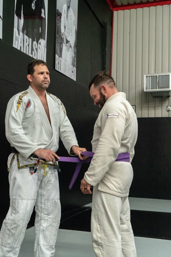 Purple belt · August 16, 2018 · Promoted by Tim Credeur