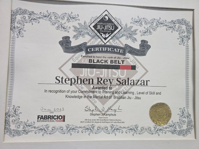 Black belt · June 17, 2023 · Promoted by Stephen Kamphuis