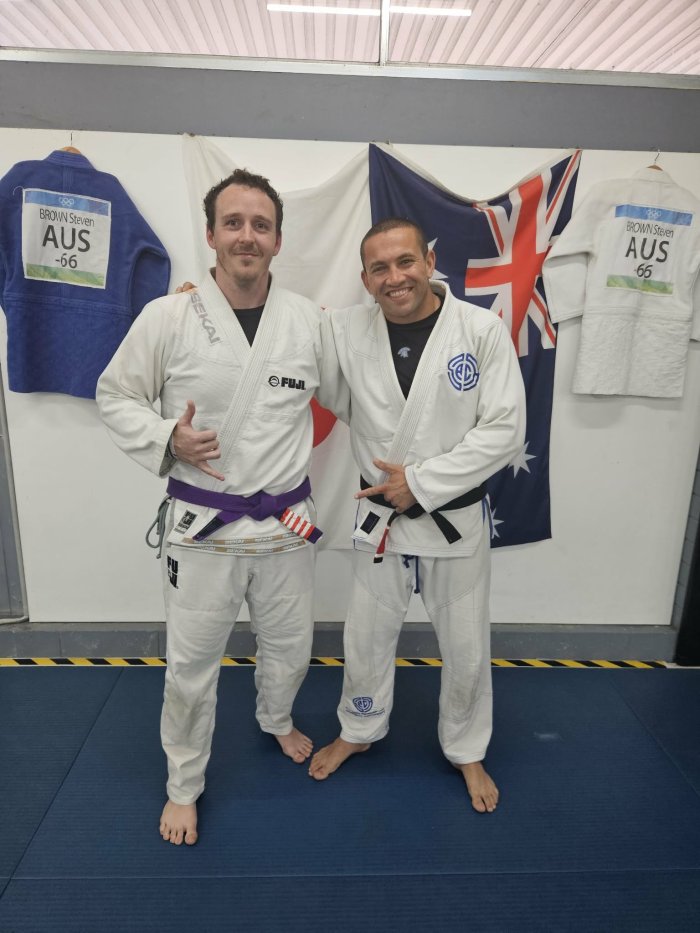 Purple belt · December 6, 2022 · Promoted by Promoted to Purple belt by Professor James Hellyer (SA Combat Academy - Adelaide), Stripe 1,2 and 4 by Professor Pedro Henrique Silva Gonçalves (SA Combat Academy - Adelaide)