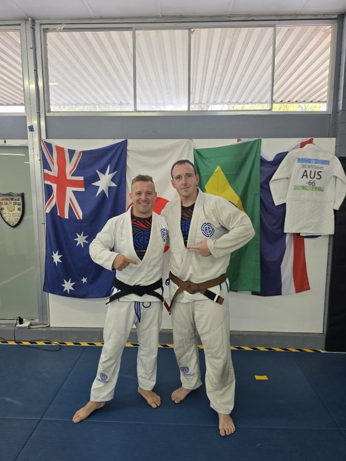 Brown belt · August 30, 2025 · Promoted by Professor Aristóteles F Chaves (SA Combat Academy - Adelaide)