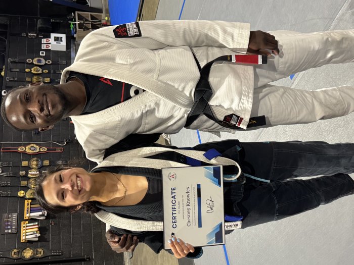 Blue belt · April 18, 2026 · Promoted by Anthony Jones