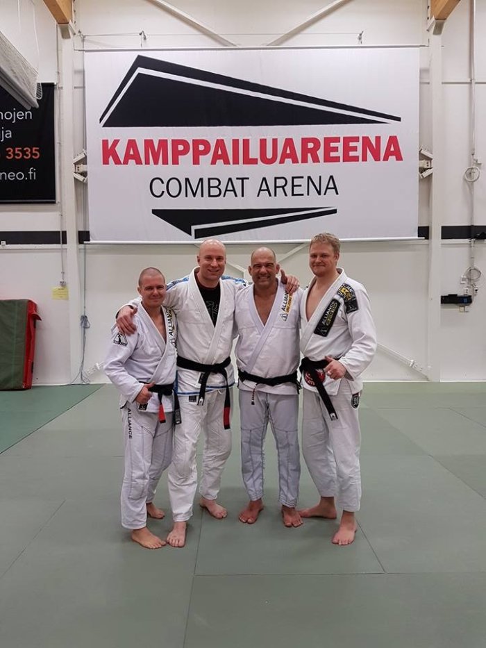 Black belt promotion day 2017 with Petri Kolehmainen, Fabio Gurgel and Janne Laine