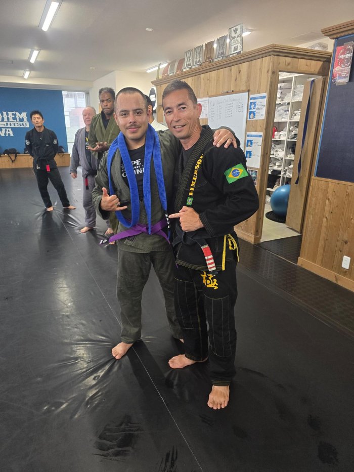 Purple belt · May 9, 2026 · Promoted by Professor Emerson Azuma
