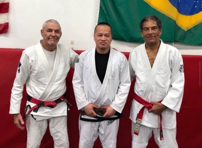 Seminar with my first professor, Master Fabio Santos, and Grandmaster Rorion Gracie