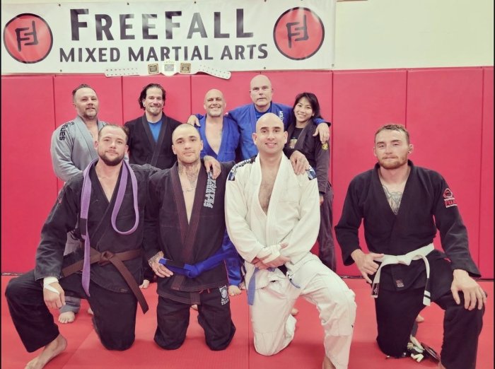 Brown belt · June 7, 2022 · Promoted by Mike Roberts—Freefall MMA, 2nd Degree under Claudio França