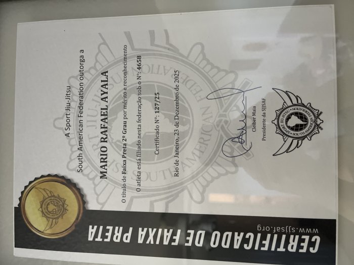 Black belt 1st degree · December 23, 2025 · Promoted by Fabrício Batista