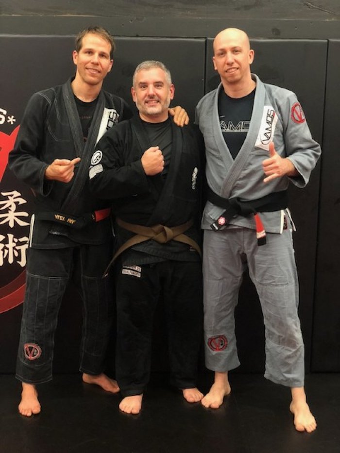 Brown belt · October 15, 2018 · Promoted by Chris and Alex Vamos