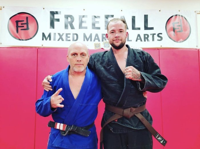 Brown belt · June 7, 2022 · Promoted by Mike Roberts—Freefall MMA, 2nd Degree under Claudio França