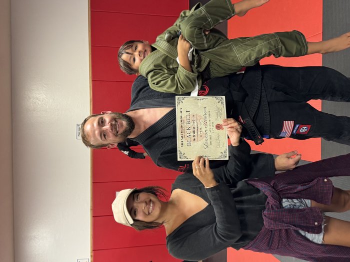 Black belt · September 24, 2025 · Promoted by Mike Roberts—Freefall MMA, 2nd Degree under Claudio França