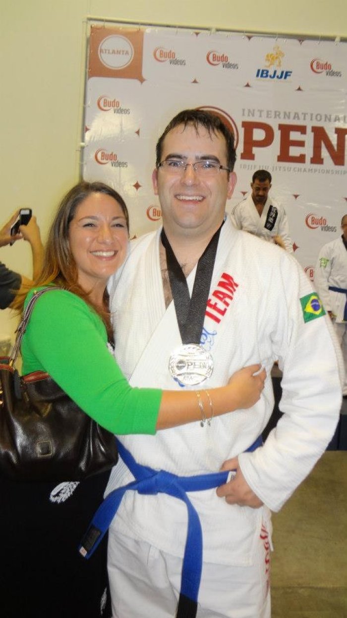 Medal shot from 2012 IBJJF Atlanta Open, blue belt for 4 days.