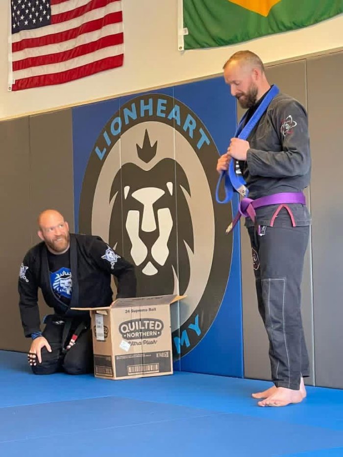 Purple belt · January 22, 2022 · Promoted by Professor George Wehby