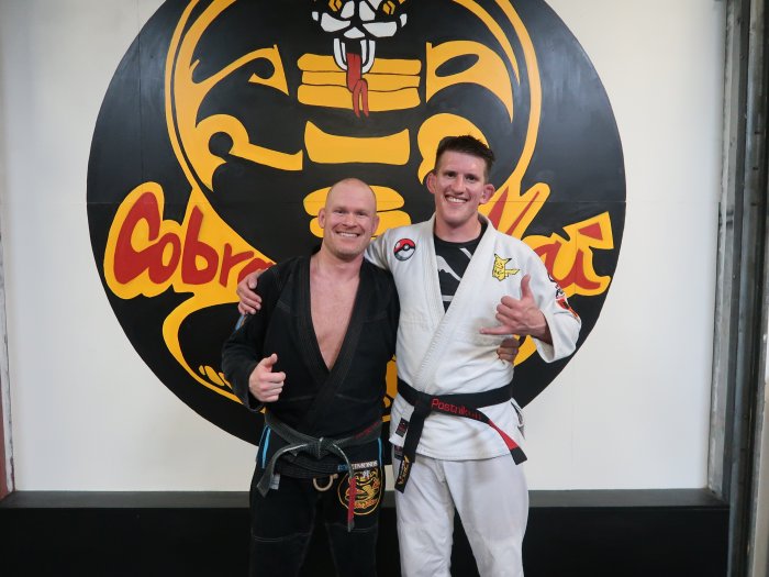 My coach Sterling and I