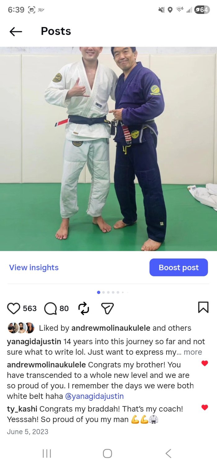 Black belt · June 5, 2023 · Promoted by Yuki Nakai