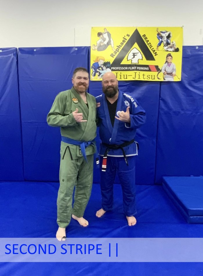Blue belt · April 8, 2025 · Promoted by Flint Perkins