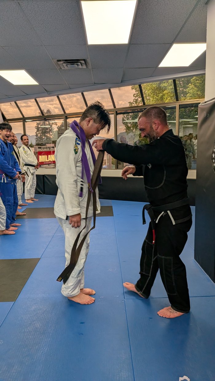 Brown belt · May 11, 2026 · Promoted by Rafael La Porta de Oliveira