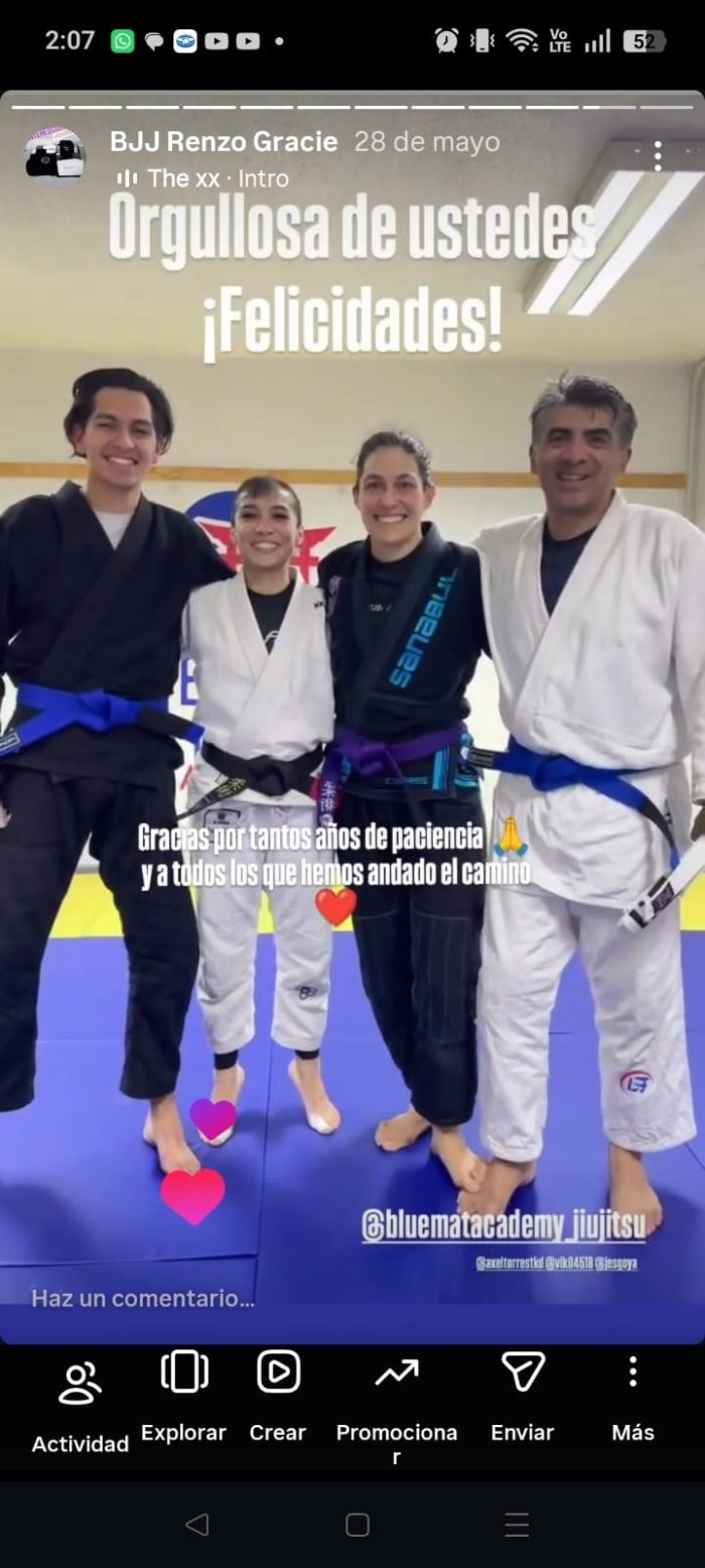 Blue belt · May 28, 2026 · Promoted by Yuriana Pazaran Romero