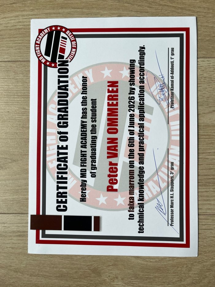 Brown belt · June 6, 2026 · Promoted by Marc Stappers