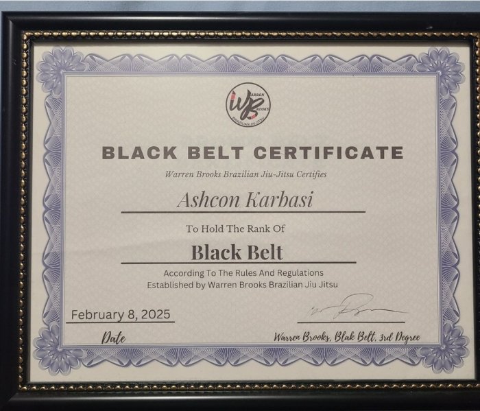 Black belt · February 8, 2025 · Promoted by Warren Brooks