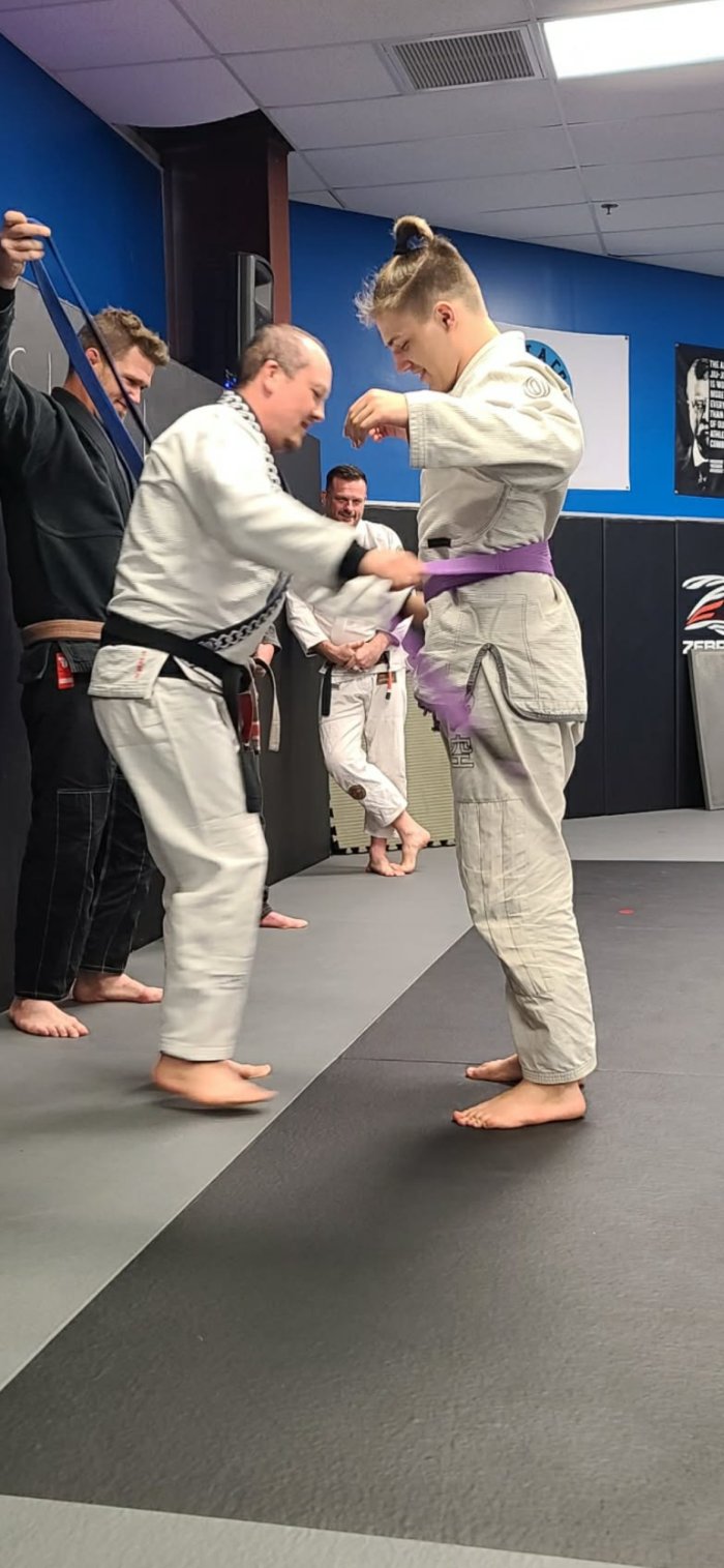Purple belt · April 15, 2024 · Promoted by Christopher Garza