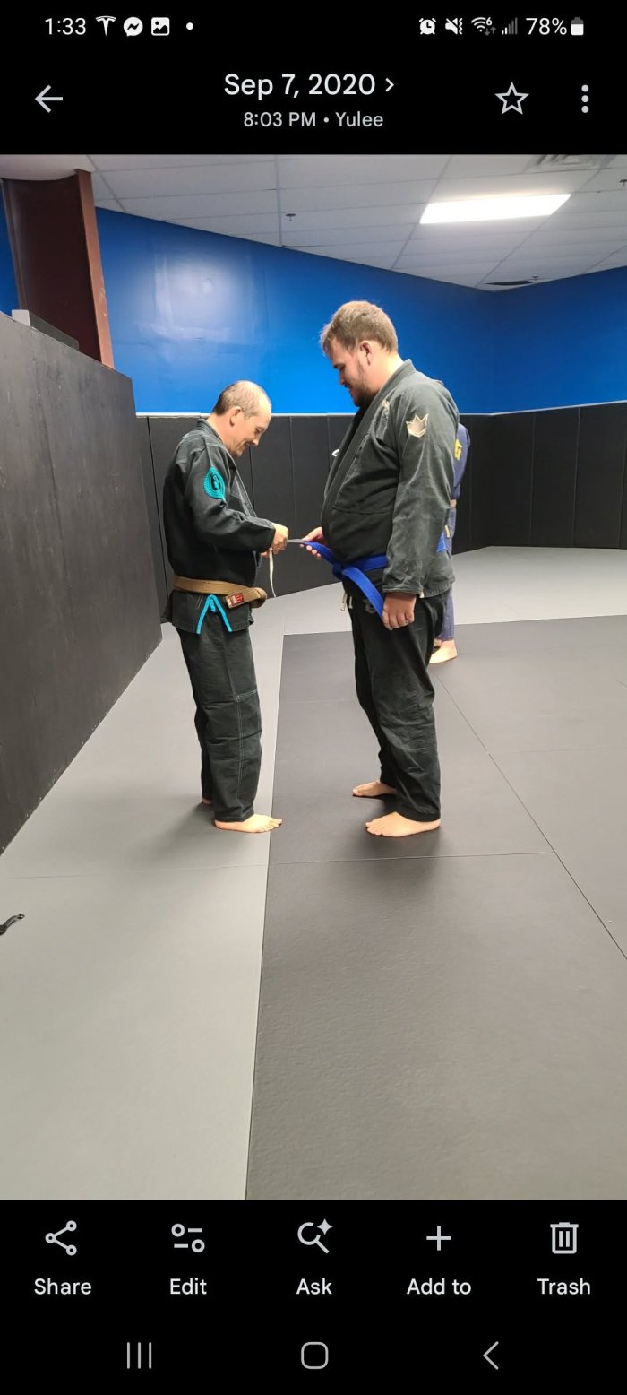 Blue belt · March 9, 2020 · Promoted by Chris Garza