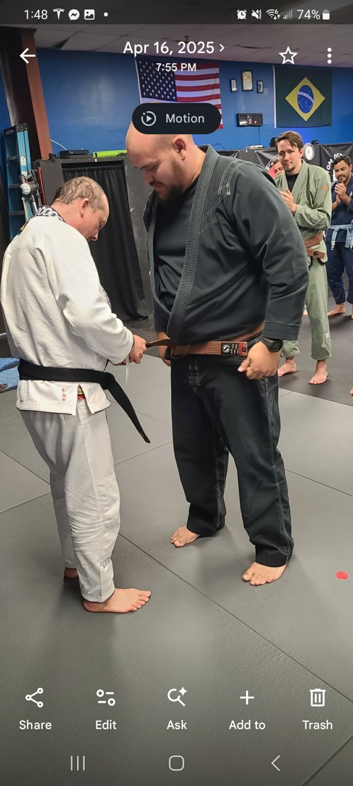 Brown belt · April 15, 2024 · Promoted by Chris garza