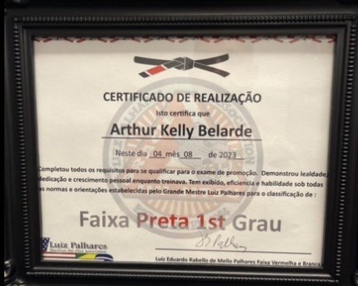 Black belt 1st degree · December 14, 2022 · Promotion by time served
