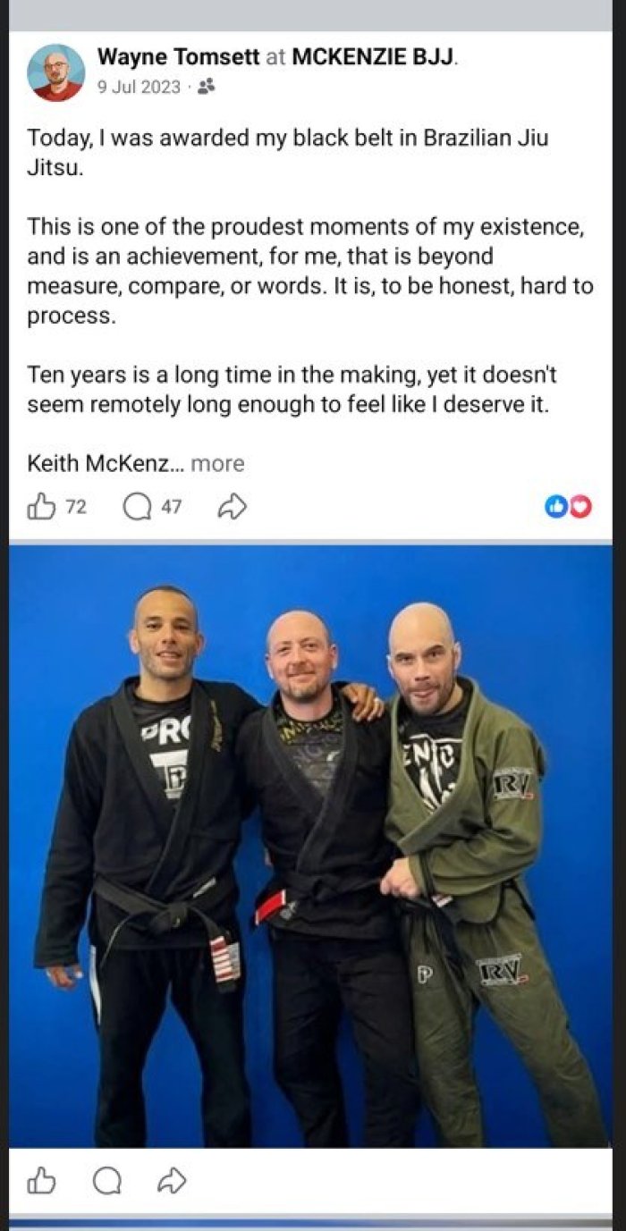 Black belt · July 12, 2023 · Promoted by Keith McKenzie