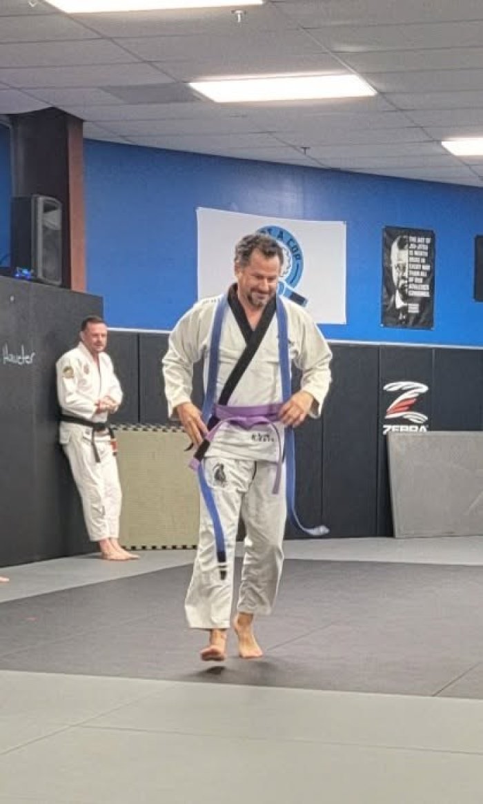 Purple belt · April 15, 2024 · Promoted by Chris Garza