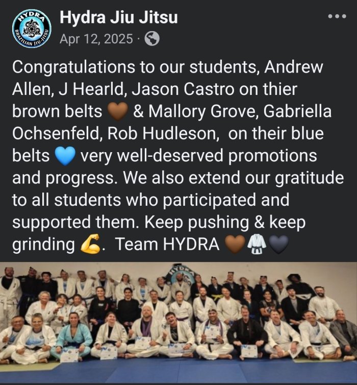 Blue belt · April 12, 2025 · Promoted by Johnette Cueto