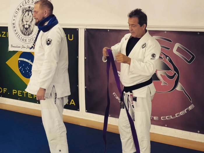 Purple belt · June 14, 2026 · Promoted by Professor Peter Schira 5.Dan