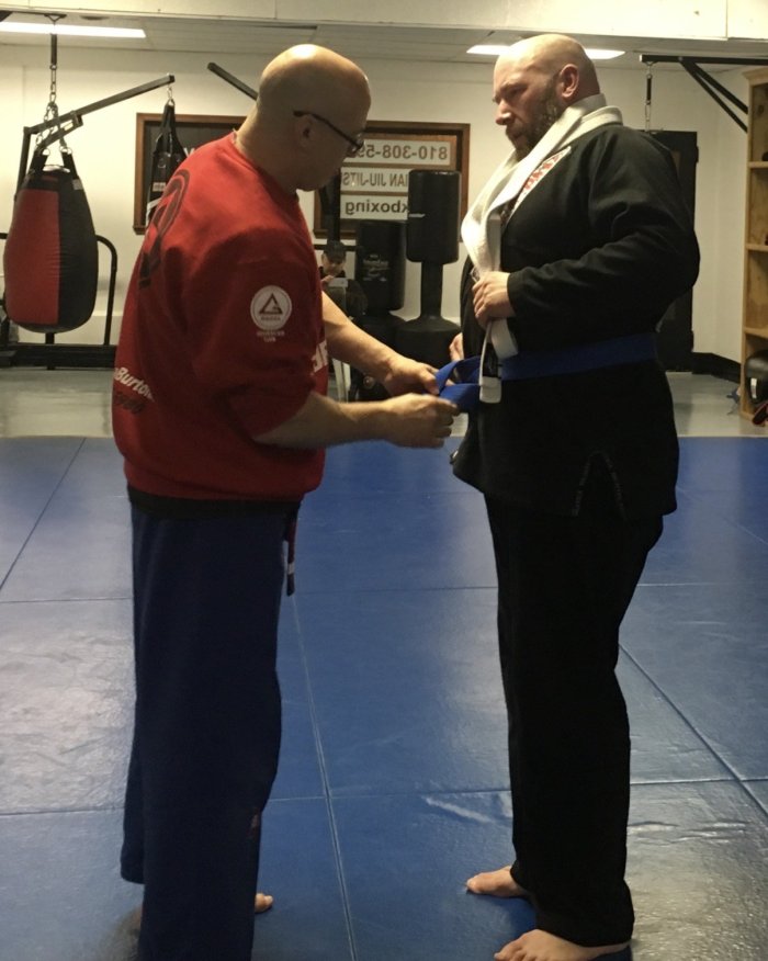 Blue belt · December 3, 2015 · Promoted by Jim Burchfield