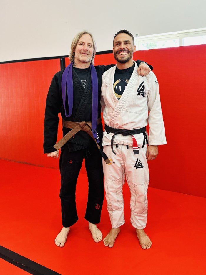 Promotion to Brown Belt with coach Joey Hauss.