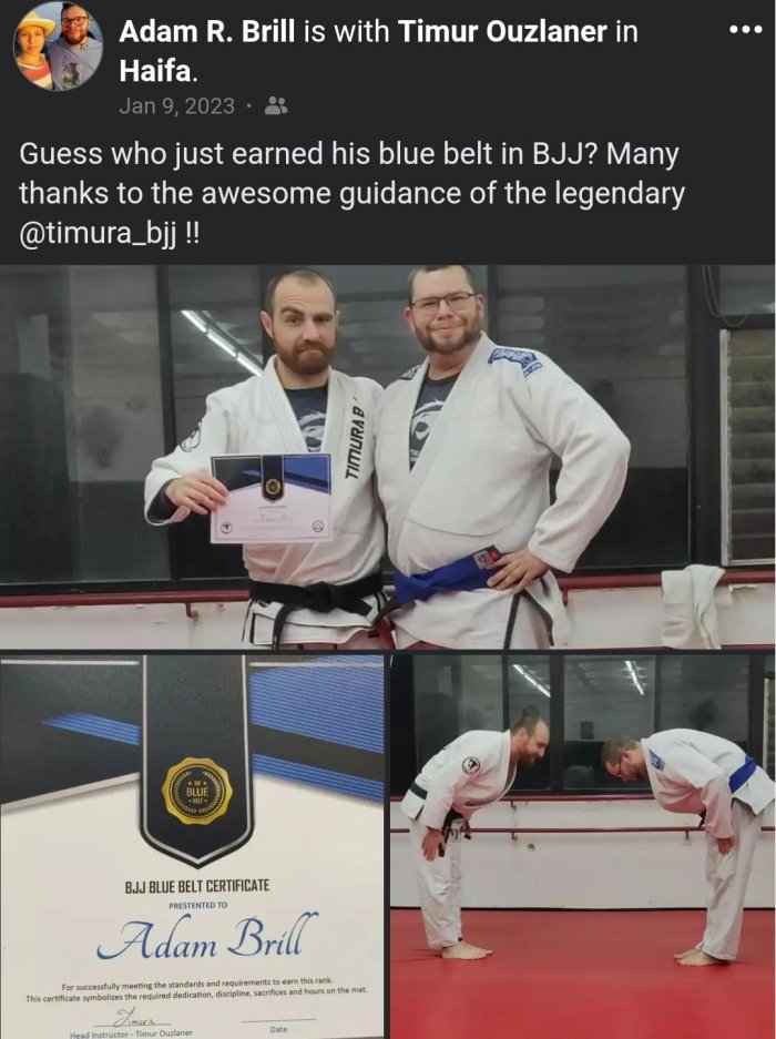 Blue belt · January 9, 2023 · Promoted by Timur Ouzlaner