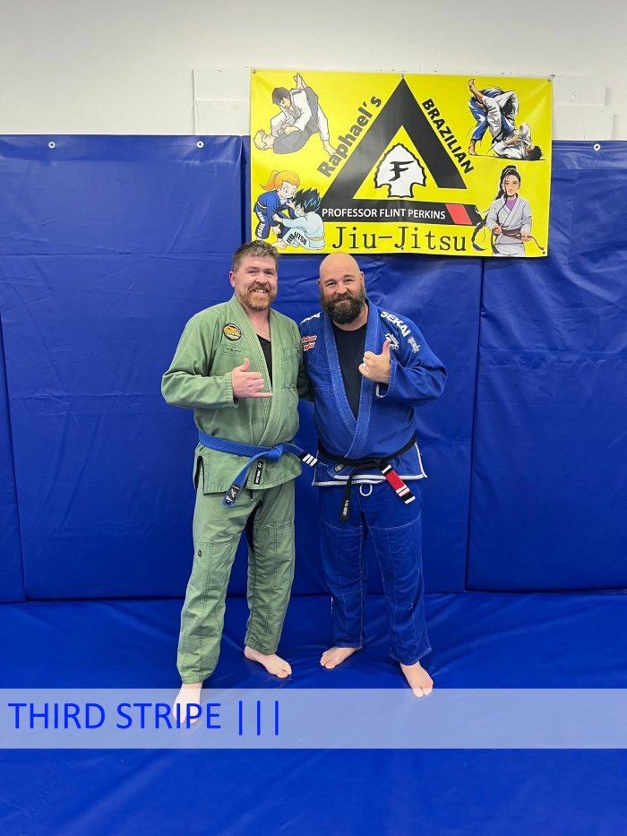 Blue belt · April 8, 2025 · Promoted by Flint Perkins