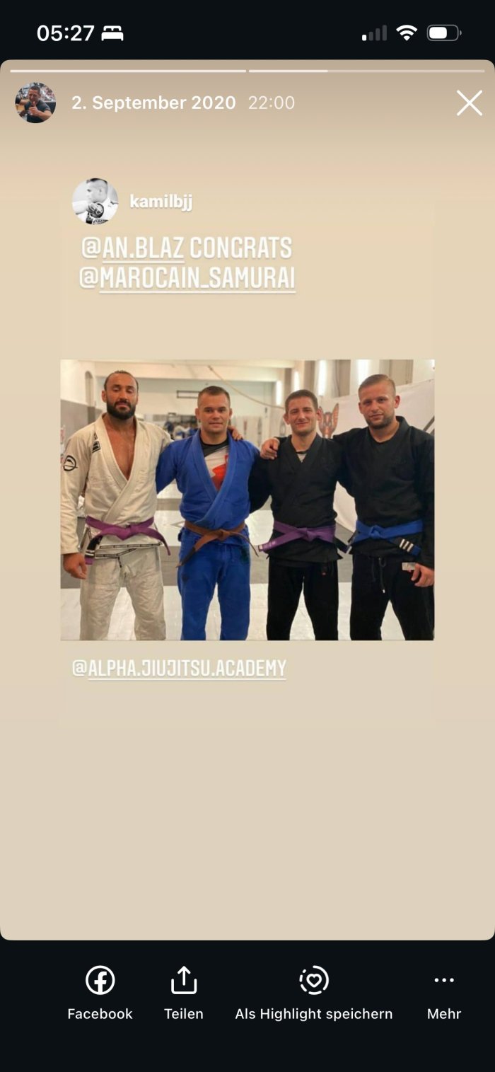 Purple belt · September 2, 2020 · Promoted by Pawel Kozlowski