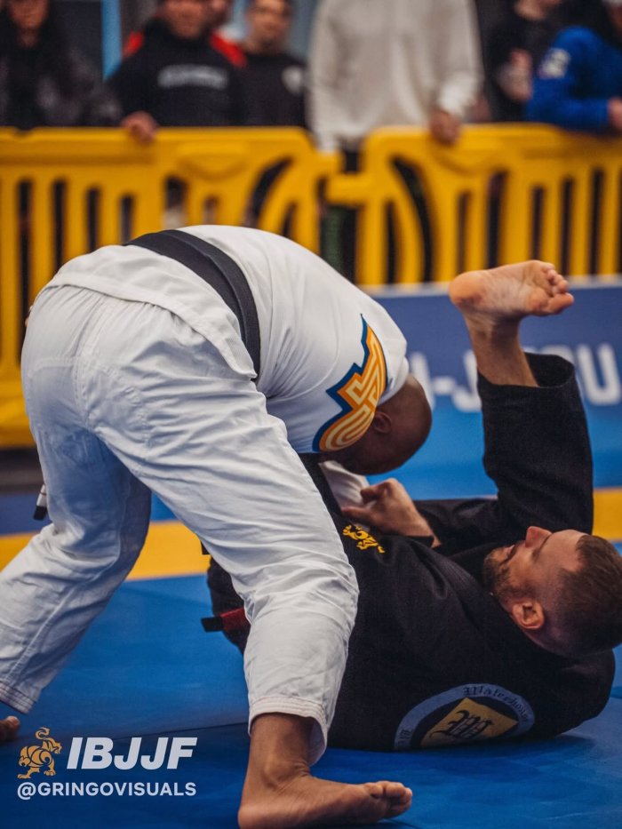Competing against Vitor Oliveira at black belt