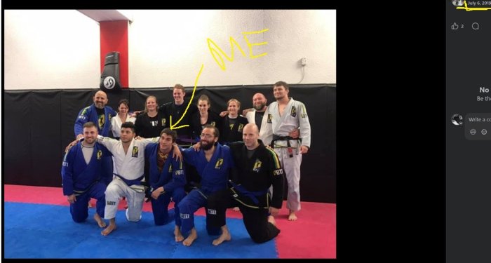Blue belt · July 6, 2019 · Promoted by Matthew Poulin