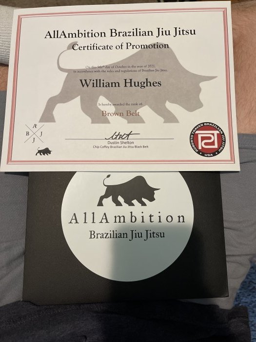 Brown belt · October 20, 2021 · Promoted by Dustin Shelton