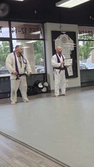 Brown belt · June 19, 2026 · Promoted by Joshua Arentz - Team Rhino Gracie Jiu Jitsu