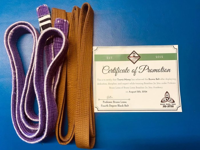 Brown belt · August 12, 2024 · Promoted by Bruno Lima