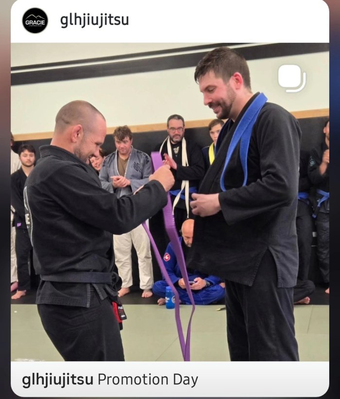 Purple belt · July 25, 2026 · Promoted by Travis Layton