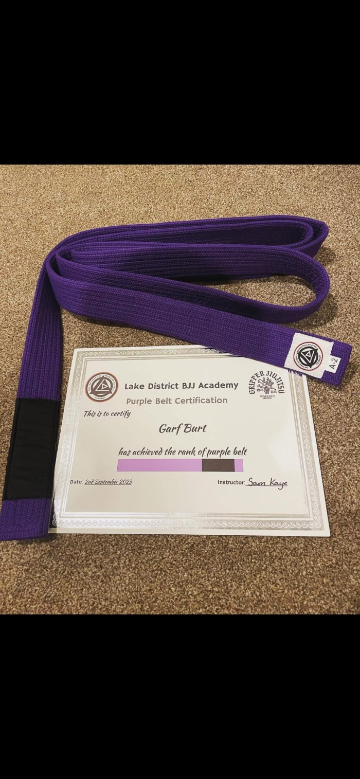 Purple belt · September 2, 2023 · Promoted by Samuel Kaye
