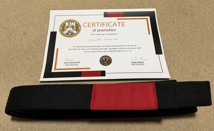 Black belt · July 5, 2026 · Promoted by Pedro Bessa