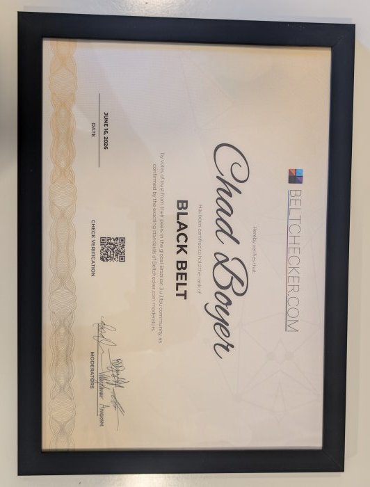 Beltchecker Certificate