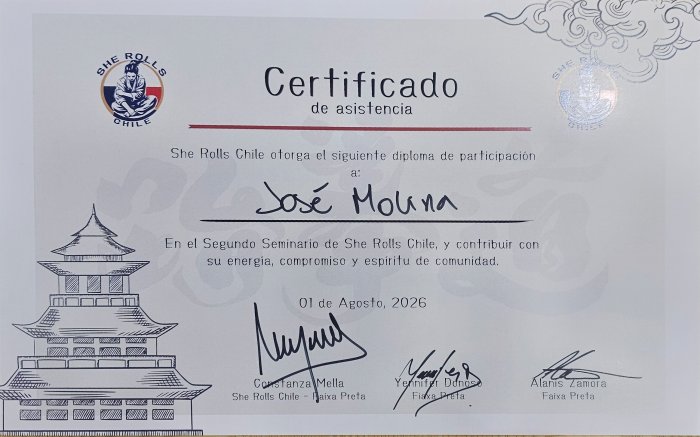 Certificado Asistencia Seminario She rolls 01/ago/2026