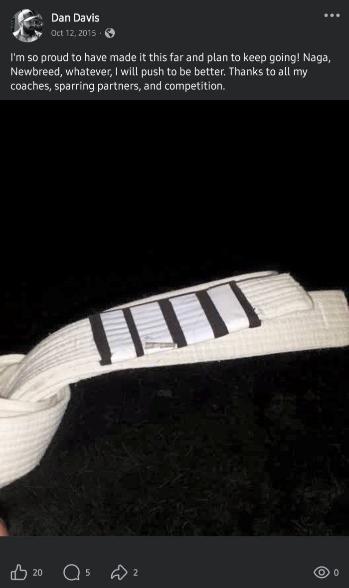 White belt · April 18, 2015