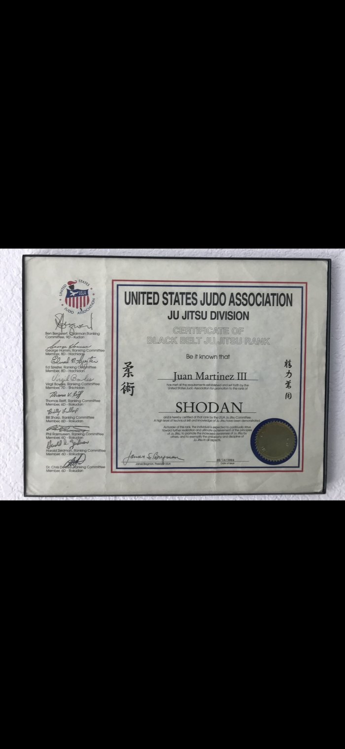 Black Belt Japanese Ju-jitsu  Master Patrick Burris