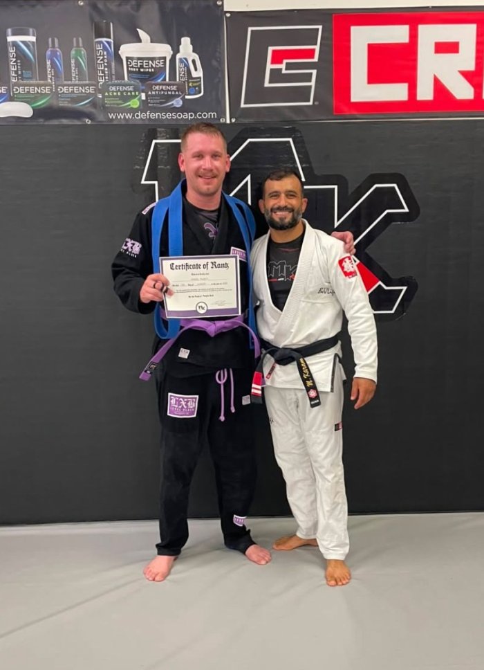 Purple belt · August 12, 2026 · Promoted by Michael Karam