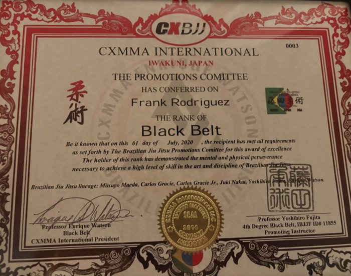 Black belt · July 1, 2020 · Promoted by Enrique Watson